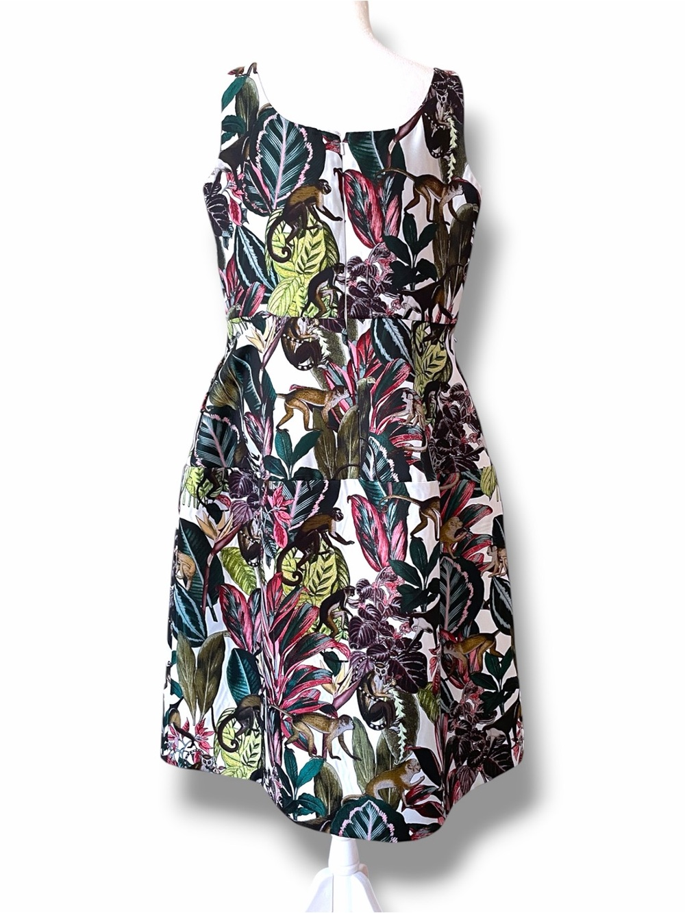 Oscar de la Renta Resort Runway 2018 Jungle Monkey Jacquard Dress 12 - Picture 3 of 16